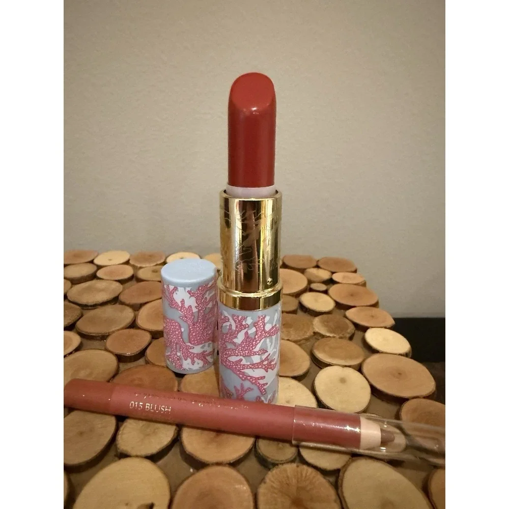 New Estee Lauder Limited Edition Lipstick Palm Beach Chic + Liner Blush‎ 015